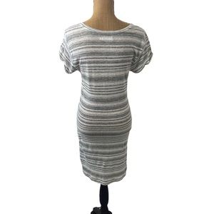 VELVET BY GRAHAM & SPENCER Womens Linen Dress Striped Knee Length Slim Size s